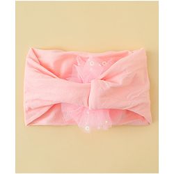 Babyhug Headband With Floral Applique - Red
