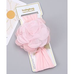 Babyhug Free Size Headband with Floral Applique - Pink