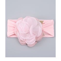 Babyhug Free Size Headband with Floral Applique - Pink