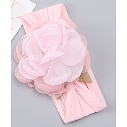 Babyhug Free Size Headband with Floral Applique - Pink