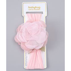 Babyhug Free Size Headband with Floral Applique - Pink