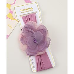 Babyhug Free Size Headband with Floral Applique - Pink