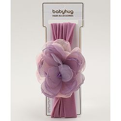 Babyhug Free Size Headband with Floral Applique - Pink