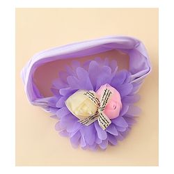 Babyhug Free Size Headband with Floral Applique - Purple