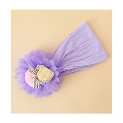Babyhug Free Size Headband with Floral Applique - Purple