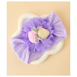 Babyhug Free Size Headband with Floral Applique - Purple