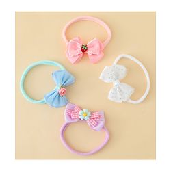 Babyhug Headbands With Bow Applique Pack of 4 - Multicolor