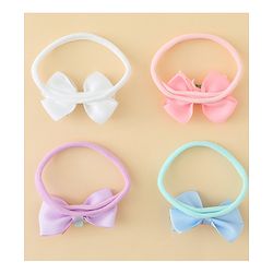 Babyhug Headbands With Bow Applique Pack of 4 - Multicolor