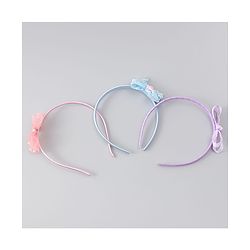 Babyhug Hair Bands With Bow Applique Pack of 3 - Multicolor