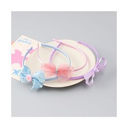 Babyhug Hair Bands With Bow Applique Pack of 3 - Multicolor