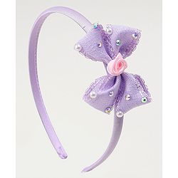 Babyhug Hair Bands With Bow Applique Pack Of 3- Multicolor