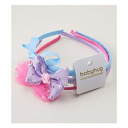 Babyhug Hair Bands With Bow Applique Pack Of 3- Multicolor