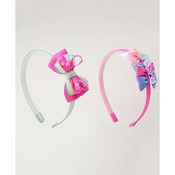 Babyhug Hair Bands With Bow Applique Pack of 2 - Multicolor