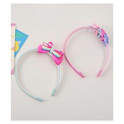 Babyhug Hair Bands With Bow Applique Pack of 2 - Multicolor