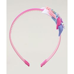 Babyhug Hair Bands With Bow Applique Pack of 2 - Multicolor