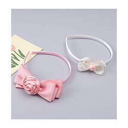 Babyhug Hair Bands With Bow Applique Pack of 2 - Multicolor