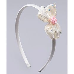 Babyhug Hair Bands With Bow Applique Pack of 2 - Multicolor