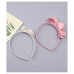 Babyhug Hair Bands With Bow Applique Pack of 2 - Multicolor