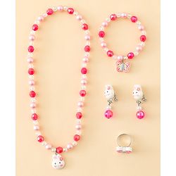 Babyhug Jewellery Set With Bunny & Butterfly Design Pack of 5 - Pink