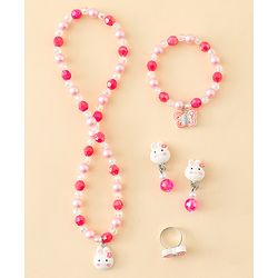 Babyhug Jewellery Set With Bunny & Butterfly Design Pack of 5 - Pink