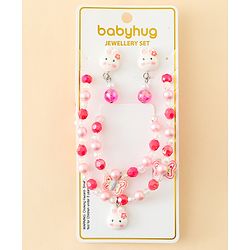 Babyhug Jewellery Set With Bunny & Butterfly Design Pack of 5 - Pink