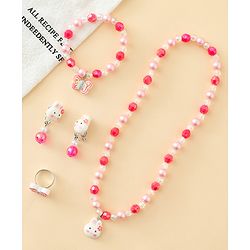 Babyhug Jewellery Set With Bunny & Butterfly Design Pack of 5 - Pink