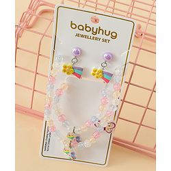 Babyhug Jewellery Set With Butterfly & Unicorn Applique - Multicolor