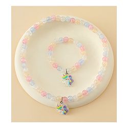 Babyhug Jewellery Set With Butterfly & Unicorn Applique - Multicolor