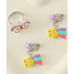 Babyhug Jewellery Set With Butterfly & Unicorn Applique - Multicolor