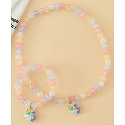 Babyhug Jewellery Set With Butterfly & Unicorn Applique - Multicolor