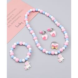 Babyhug Jewellery Set With Unicorn & Butterfly Applique - Multicolor