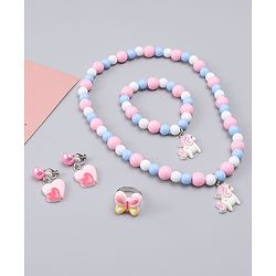 Babyhug Jewellery Set With Unicorn & Butterfly Applique - Multicolor