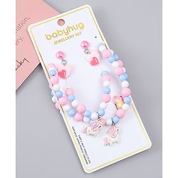 Babyhug Jewellery Set With Unicorn & Butterfly Applique - Multicolor