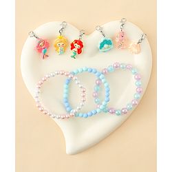 Babyhug Bracelets With Mermaid & Marine Design With 6 Charms Pack of 3 - Multicolor