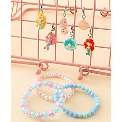 Babyhug Bracelets With Mermaid & Marine Design With 6 Charms Pack of 3 - Multicolor