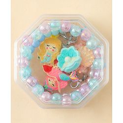 Babyhug Bracelets With Mermaid & Marine Design With 6 Charms Pack of 3 - Multicolor