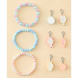 Babyhug Bracelets With Mermaid & Marine Design With 6 Charms Pack of 3 - Multicolor