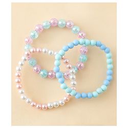 Babyhug Bracelets With Mermaid & Marine Design With 6 Charms Pack of 3 - Multicolor