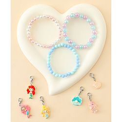Babyhug Bracelets With Mermaid & Marine Design With 6 Charms Pack of 3 - Multicolor