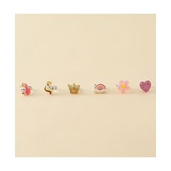 Babyhug Finger Ring Set With Floral Rainbow & Unicorn Applique Pack of  6- Multi Colour