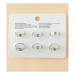 Babyhug Finger Ring Set With Floral Rainbow & Unicorn Applique Pack of  6- Multi Colour
