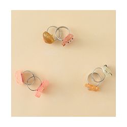 Babyhug Finger Ring Set With Animal Applique Pack of  6- Multi Colour