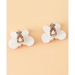Babyhug Clip On Earrings With Butterfly Applique - Pink
