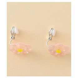 Babyhug Clip On Earrings With Floral Applique - Pink
