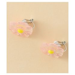 Babyhug Clip On Earrings With Floral Applique - Pink