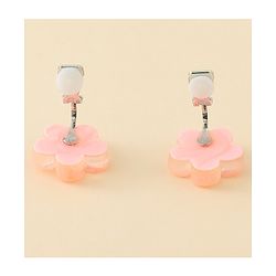 Babyhug Clip On Earrings With Floral Applique - Pink