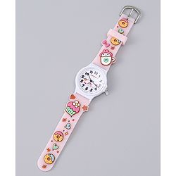 Babyhug  Free Size Analog Watch - Pink & White