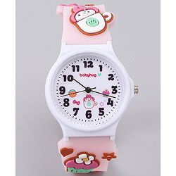 Babyhug  Free Size Analog Watch - Pink & White
