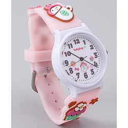 Babyhug  Free Size Analog Watch - Pink & White