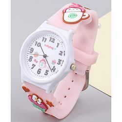 Babyhug  Free Size Analog Watch - Pink & White